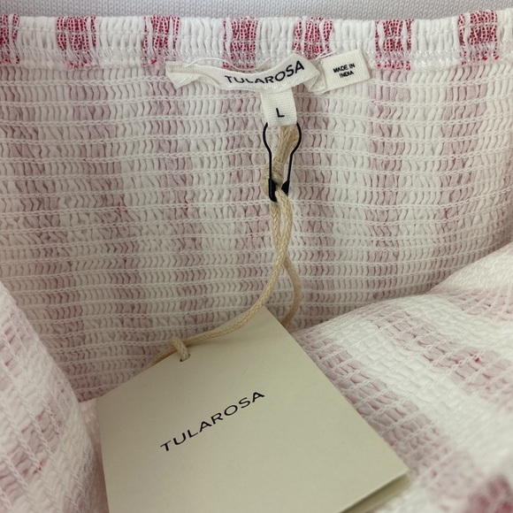 TULAROSA Laylah Romper in Red and White Stripe Size L - Picture 8 of 8